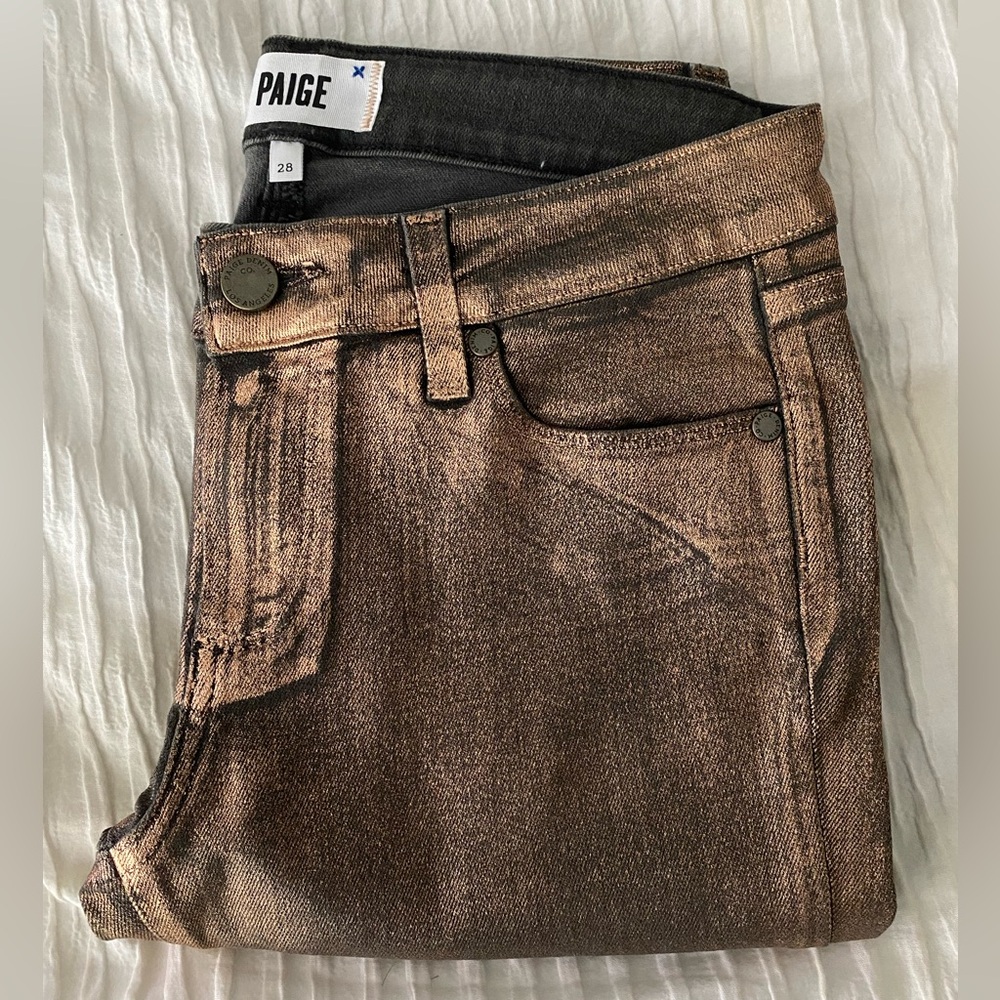 PAIGE Verdugo Metallic Ultra Skinny Jean - Picture 9 of 9
